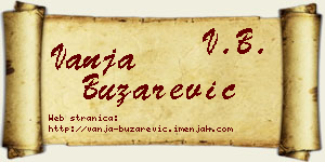 Vanja Buzarević vizit kartica